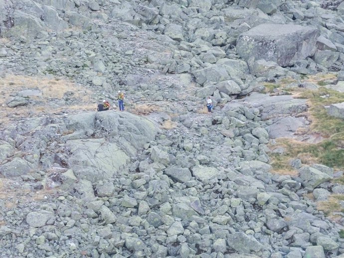 Un momento del rescate.