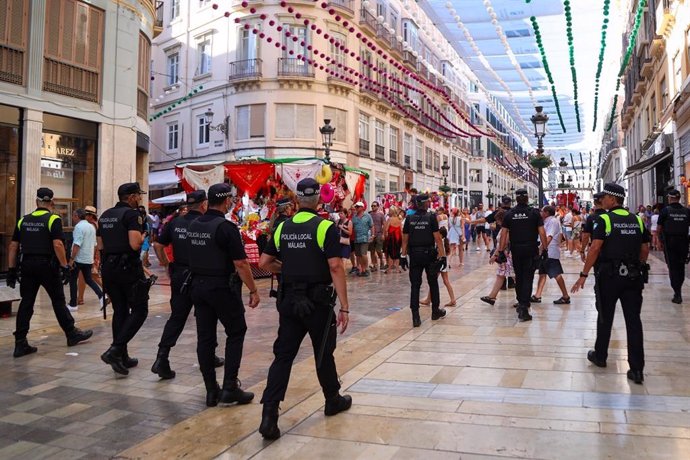 Agentes de la Policía en la Feria del centro en una imagen de archivo