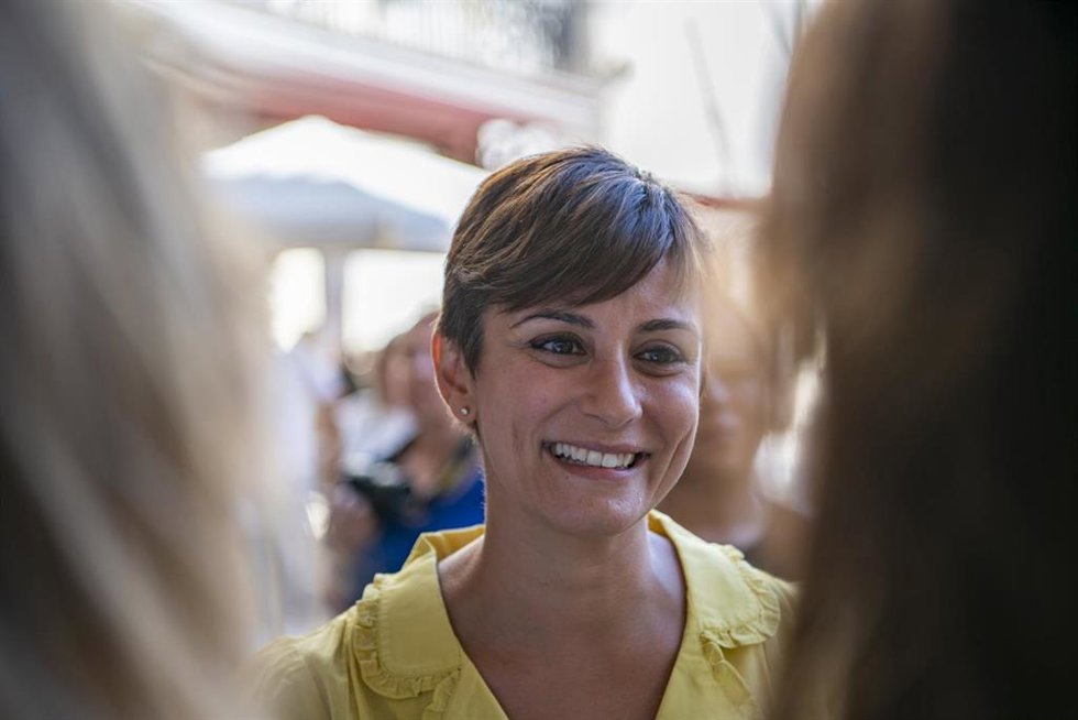 La ministra de Política Territorial y portavoz del Gobierno, Isabel Rodríguez, a su llegada al ayuntamiento de Ciudad Real, a 18 de agosto de 2022, en Ciudad Real, Castilla-La Mancha, (España).
