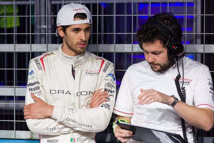 El piloto italiano Antonio Giovinazzi durante un Gran Premio del Mundial de Fórmula E con el Dragon Penske Racing