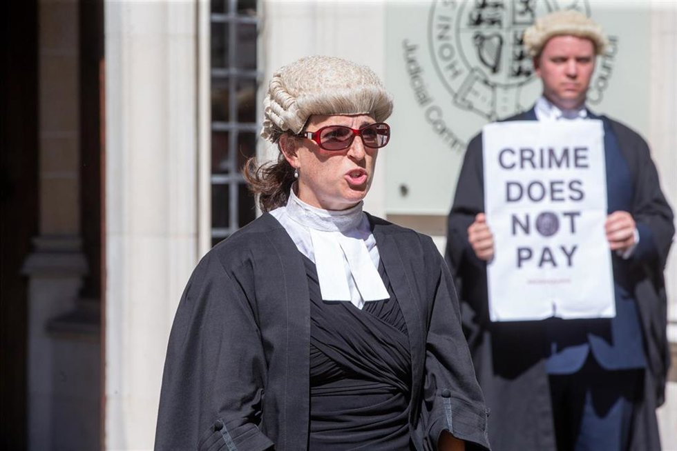 Abogados protestan en Londres