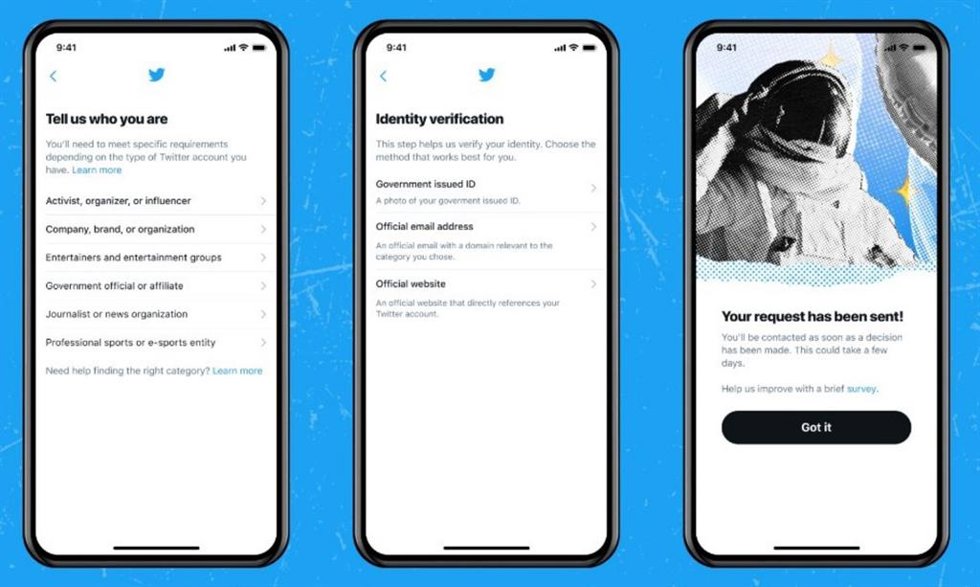 Sistema de verificación de cuentas de Twitter