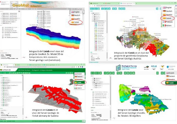 Exemples de visors de models 3D de recursos geolgics en catal