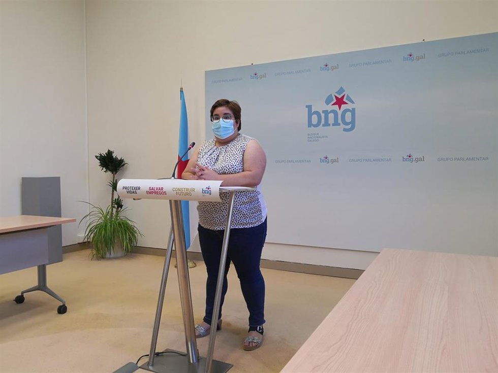 Archivo - La portavoz de sanidad hospitalaria del BNG, Iria Carreira.