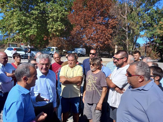 Sánchez Quero ha participado en la reunión con los alcaldes por el incendio de Añón de Moncayo.