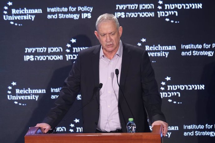 Archivo - El ministro de Defensa israelí, Benny Gantz