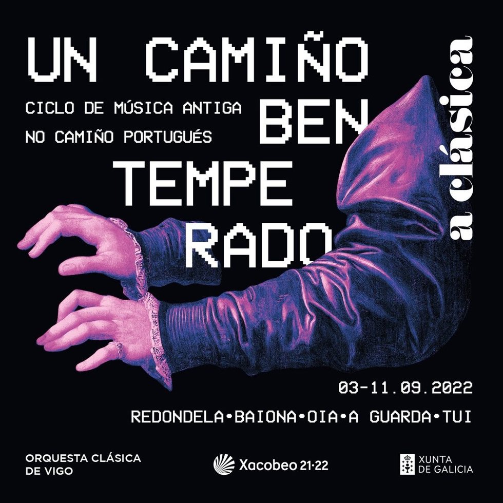 Cartel del ciclo de conciertos 'Un camiño ben temperado'.