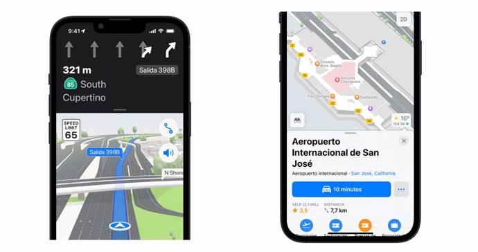 Capturas del servicio Maps de Apple