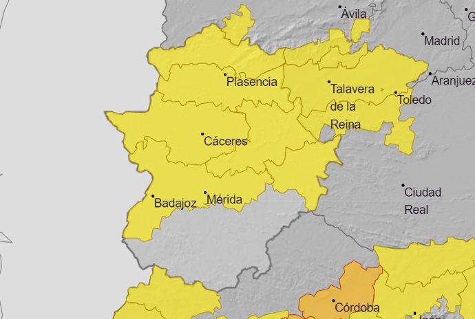 Archivo - Avisos por calor en Extremadura.