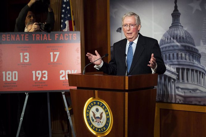 Archivo - El líder de la minoría republicana en el Senado, Mitch McConnell.