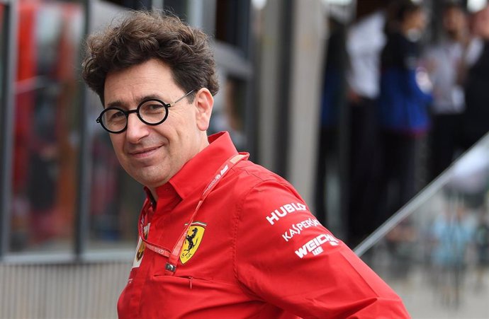 Archivo - Mattia Binotto, 'Team Principal' de Ferrari, duranrte un Gran Premio