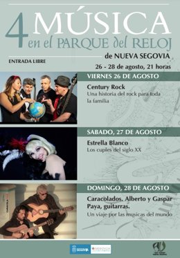 El IV Ciclo de Música ofrecerá este fin de semana rock, cuplé y guitarra en el Parque del Reloj de Segovia