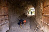 Alumnado de la escuela taller municipal de Almacenamiento restaura patios de casamata de dos baluartes de la Ciudadela
