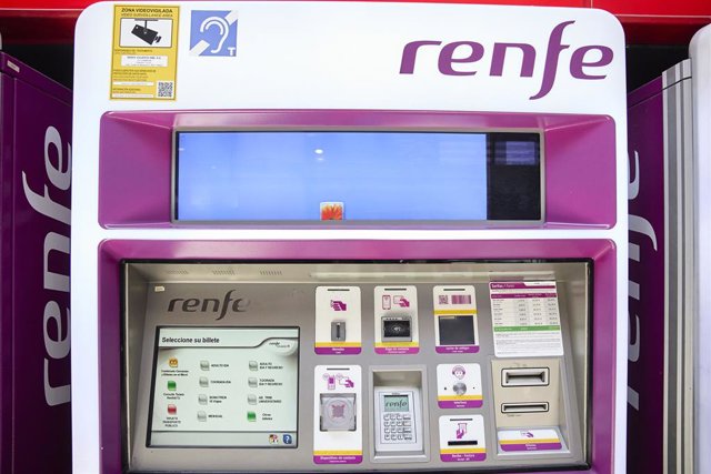 Una màquina de venda de bitllets de Renfe
