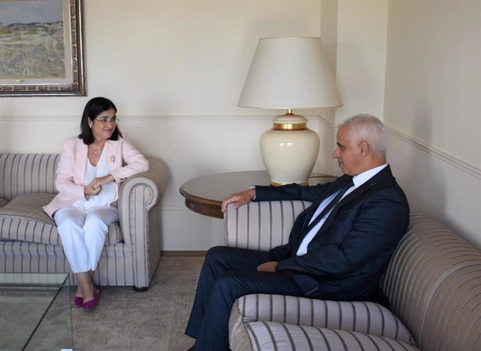 La ministra de Sanidad, Carolina Darias, se reúne en Madrid con el ministro de Salud de Marruecos. Sede del Ministerio