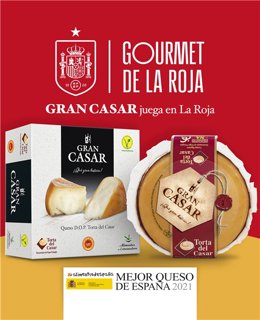 El Gourmet de la Roja ha elegido a la marca Gran Casar de la quesería Quesos del Casar SL. Como uno de los quesos de cabecera de la marca oficial Gourmet de la Selección Española de Fútbol