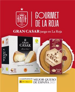 El Gourmet de la Roja ha elegido a la marca Gran Casar de la quesería Quesos del Casar SL. Como uno de los quesos de cabecera de la marca oficial Gourmet de la Selección Española de Fútbol