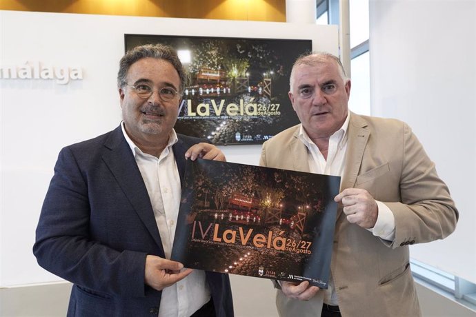 El vicepresidente tercero, Manuel Marmolejo, junto al alcalde de Istán, José Miguel Marín, en la presentación de 'La Velá' de Istan