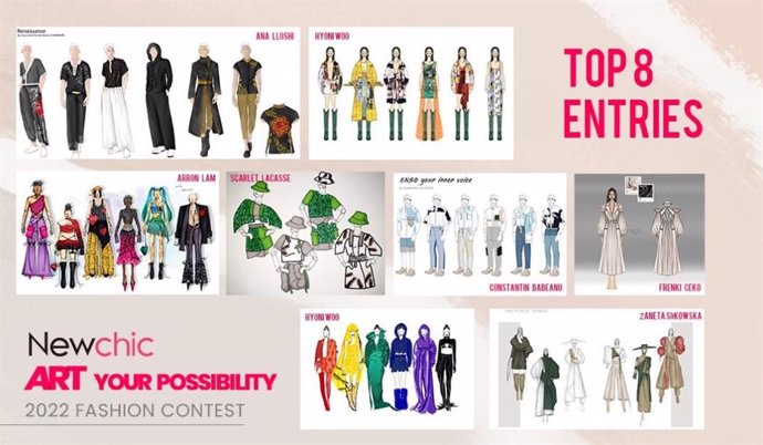 TOP 8 ENTRIES OF NEWCHIC 2022 FASHION CONTEST #ARTYOURPOSSIBILITY#