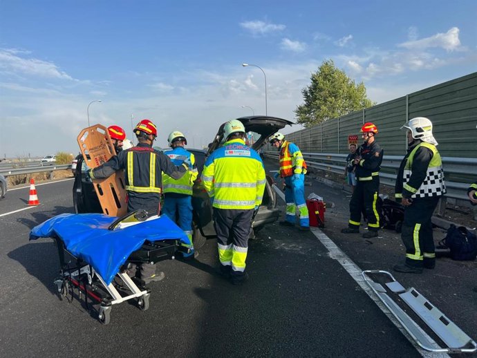 Accidente múltiple en la M-45