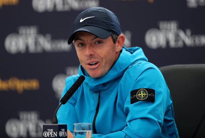 Archivo - 17 July 2019, Northern Ireland, Portrush: Northern Irish golfer Rory McIlroy speaks during a press conference on preview day four of the 2019 Open Championship at Royal Portrush Golf Club. Photo: David Davies/PA Wire/dpa