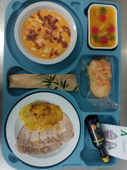 Menú para conmemorar la festividad de San Agustín en el Hospital de Linares