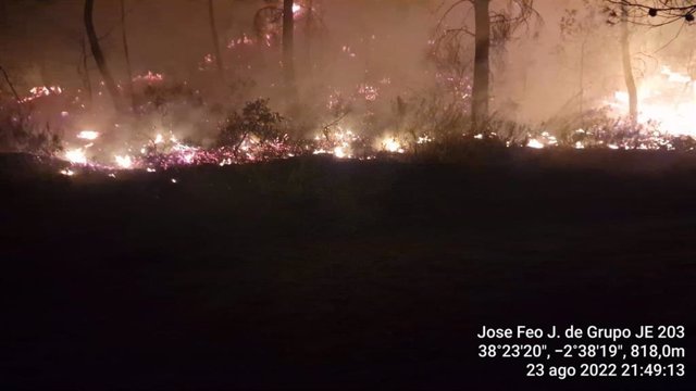 Imagen de archivo del incendio de Banatae en la noche que se declaró