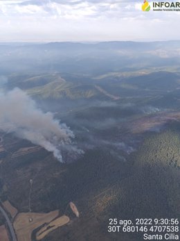 Incendio forestal en Bailo.