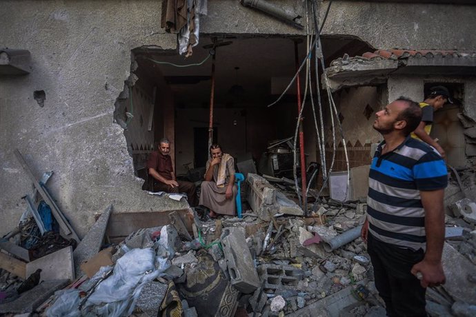 Una vivienda destruida por los ataques en la Franja de Gaza
