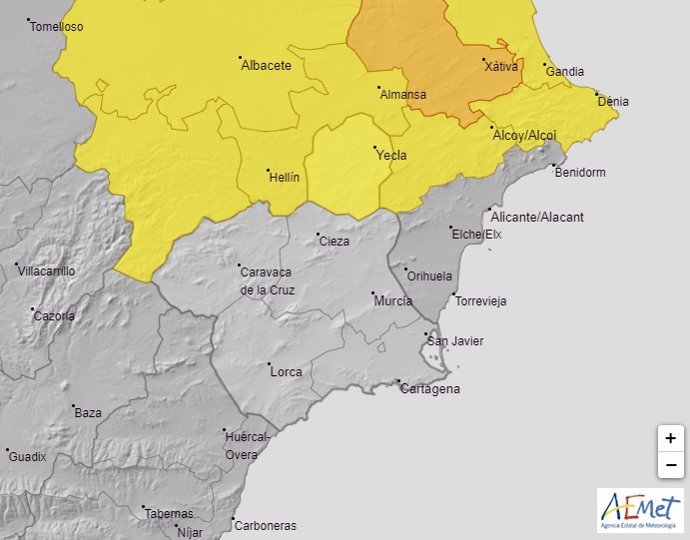 Aviso amarillo por tormentas en el Altiplano