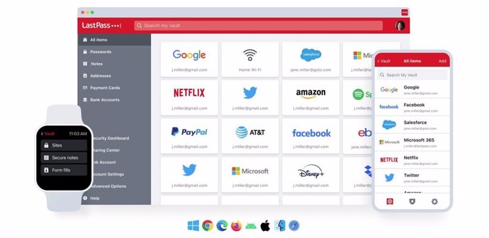 Servicio de gestión de contraseñas online LastPass