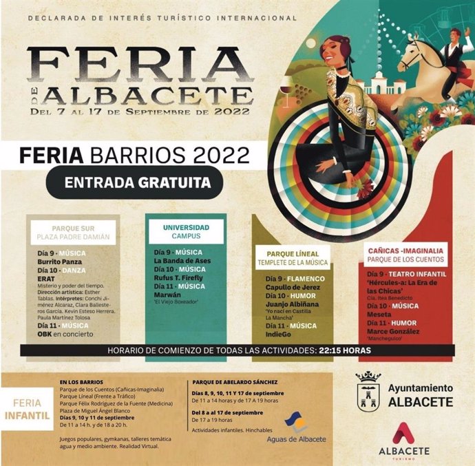 Cartel Feria Barrios Albacete