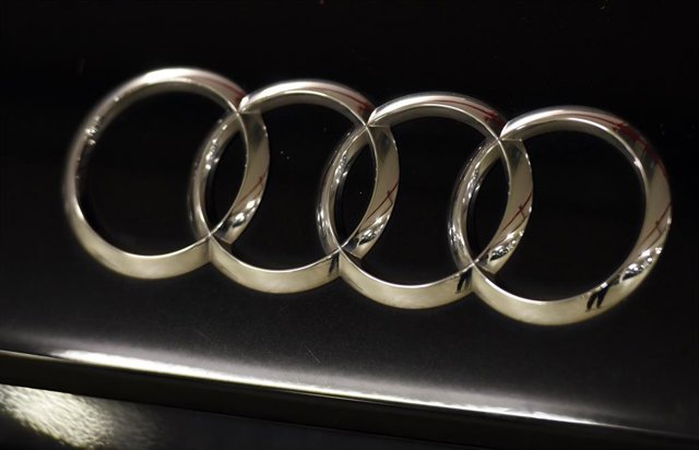 Archivo - Logo de la marca alemanya Audi