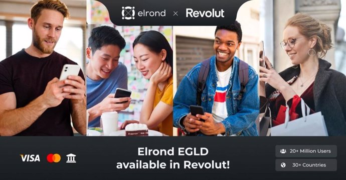 Elrond EGLD is now available to over 20 million users in more than 30 countries via Revolut