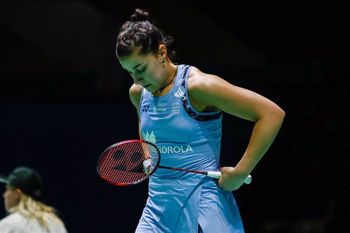 Archivo - Carolina Marin, durante el Europeo de Bádminton