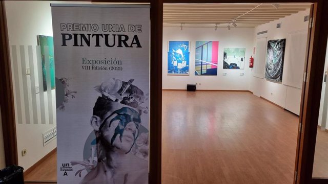 Imagen de la muestra con la selección de obras del Premio UNIA de Pintura