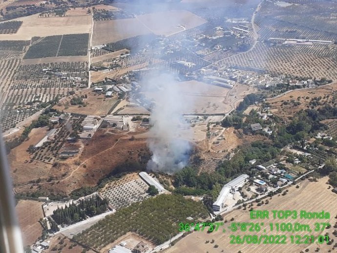 Incendio forestal declarado en Arriate