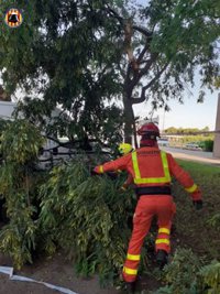 Las tormentas de este viernes provocan numerosas caídas de árboles, incidencias en la red viaria y varios incendios