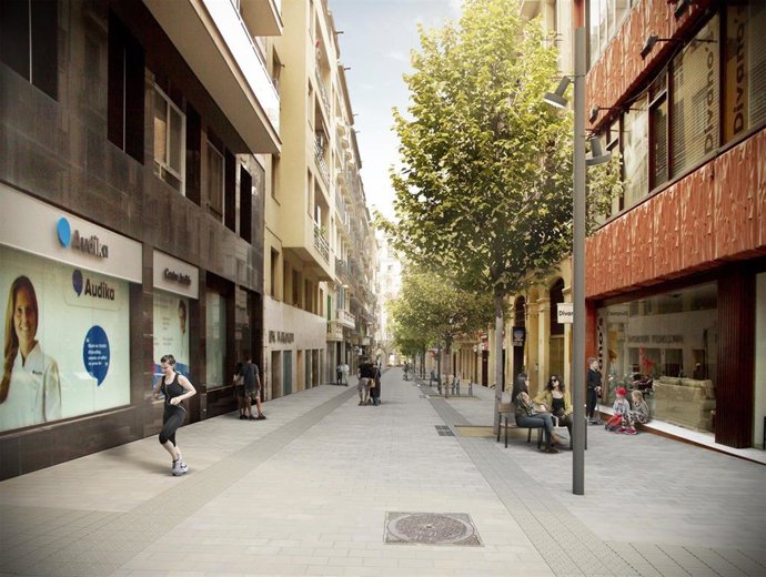 Imagen del nuevo pasaje de Marimon, en el distrito de Sarri-Sant Gervasi de Barcelona