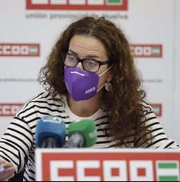 Archivo - Julia Perea, secretaria general de CCOO en Huelva.