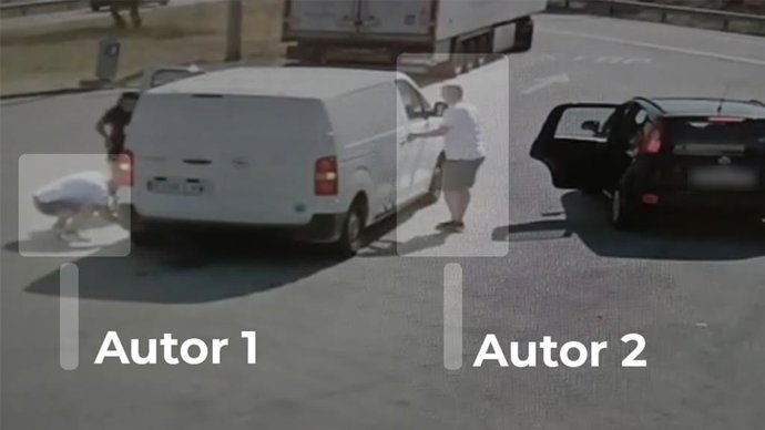 Imatge d'un multirreincident detectat pels Mossos d'Esquadra en un dispositiu amb dron desplegat a les principals vies catalanes