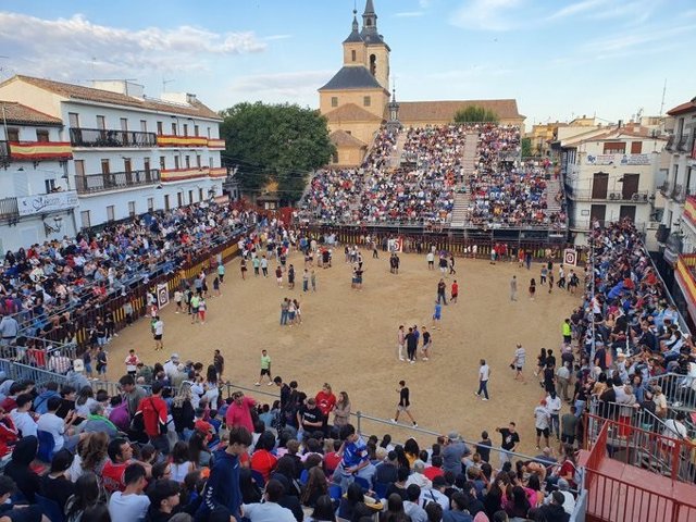 Foto de la plaza de toros de Arganda del Rey tras el encierro