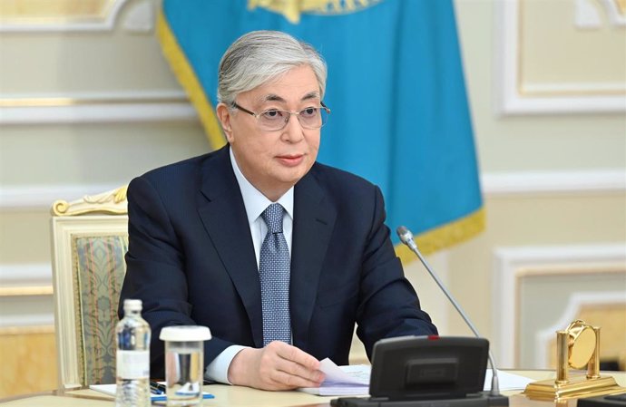Archivo - El presidente de Kazajistán, Kasim Jomart Tokayev