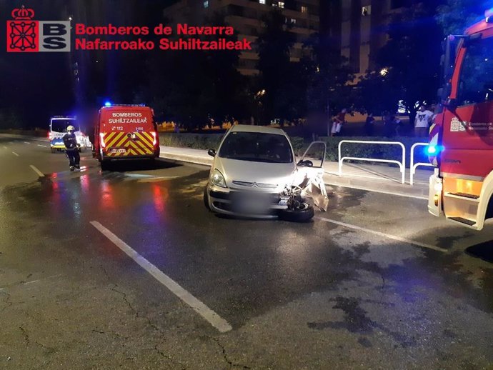 Accidente en la avenida de Navarra en Pamplona.