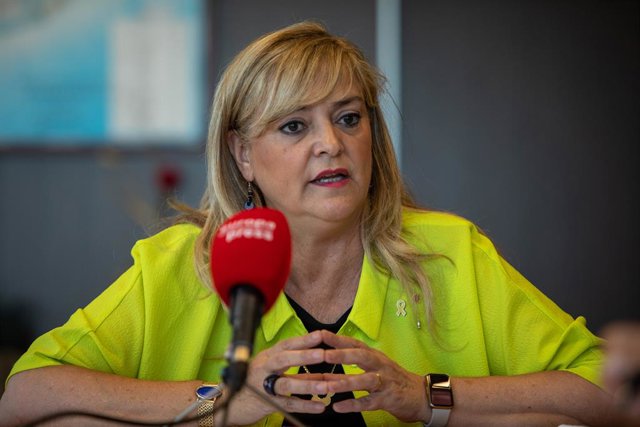La consellera de Drets Socials de la Generalitat, Violant Cervera, durant una entrevista per a Europa Press