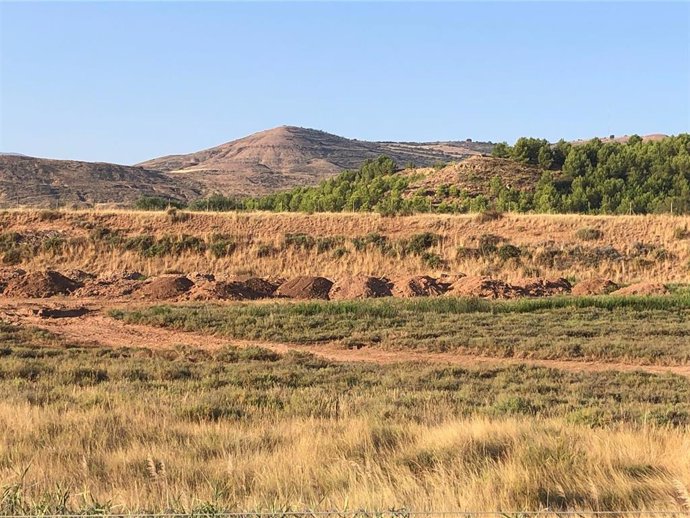 Vertido de tierras procedentes de las obras de la Ronda Sur de Logroño sobre un hábitat europeo protegido según Amigos de la Tierra