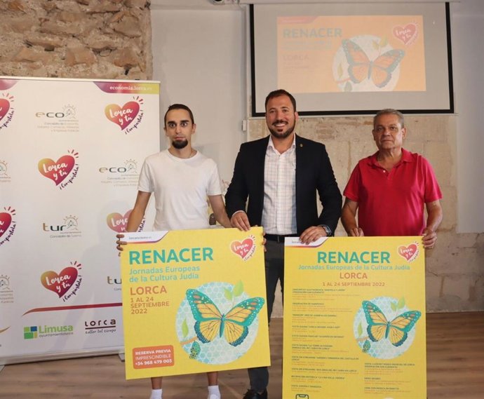 Acto de presentación de la vigésimo tercera edición de las 'Jornadas Europeas de la Cultura Judía', que se celebran en Lorca (Murcia) del 1 al 24 de septiembre