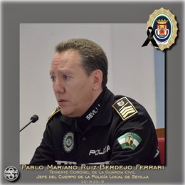 Pablo Mariano Ruiz-Berdejo Ferrari, jefe de la Policía Local de Sevilla entre 2016 y 2019.