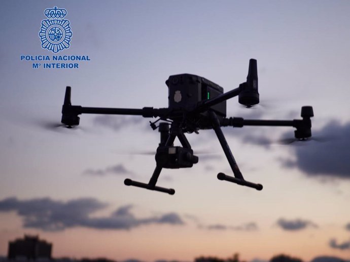 Dron de la Policía Nacional.