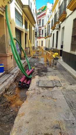 Obras de Endesa en San Juan de la Palma.